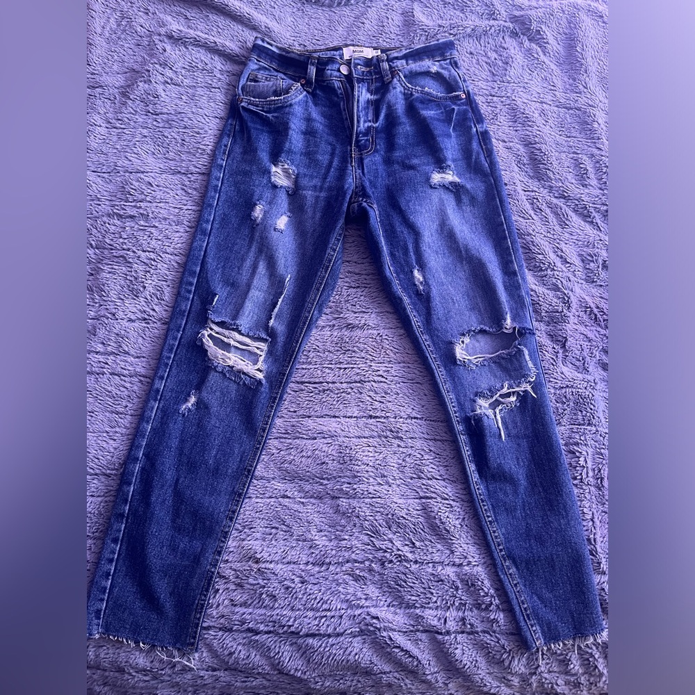 Ripped Blue Jeans - Size M